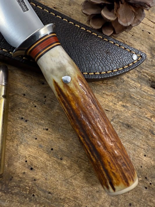 Treeman Deer & Trout 4 1/8" Blade AEBL stainless Sambar stag Mammoth Butt cap NS