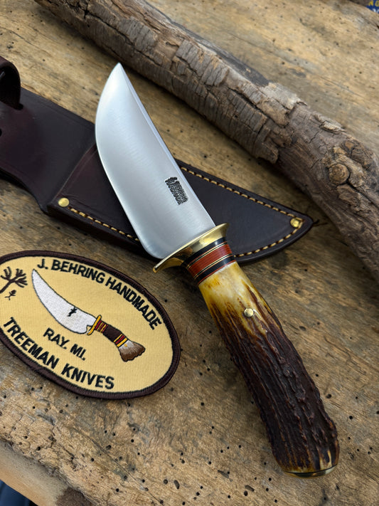 Treeman Fox River Hunter Pop's Pro Cut Steel , AAA Sambar Stag Brass