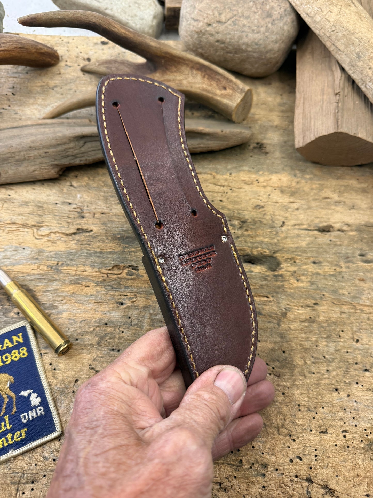 Treeman Must Ox South Dakota Caper Flat Grind Ostrich Sheath
