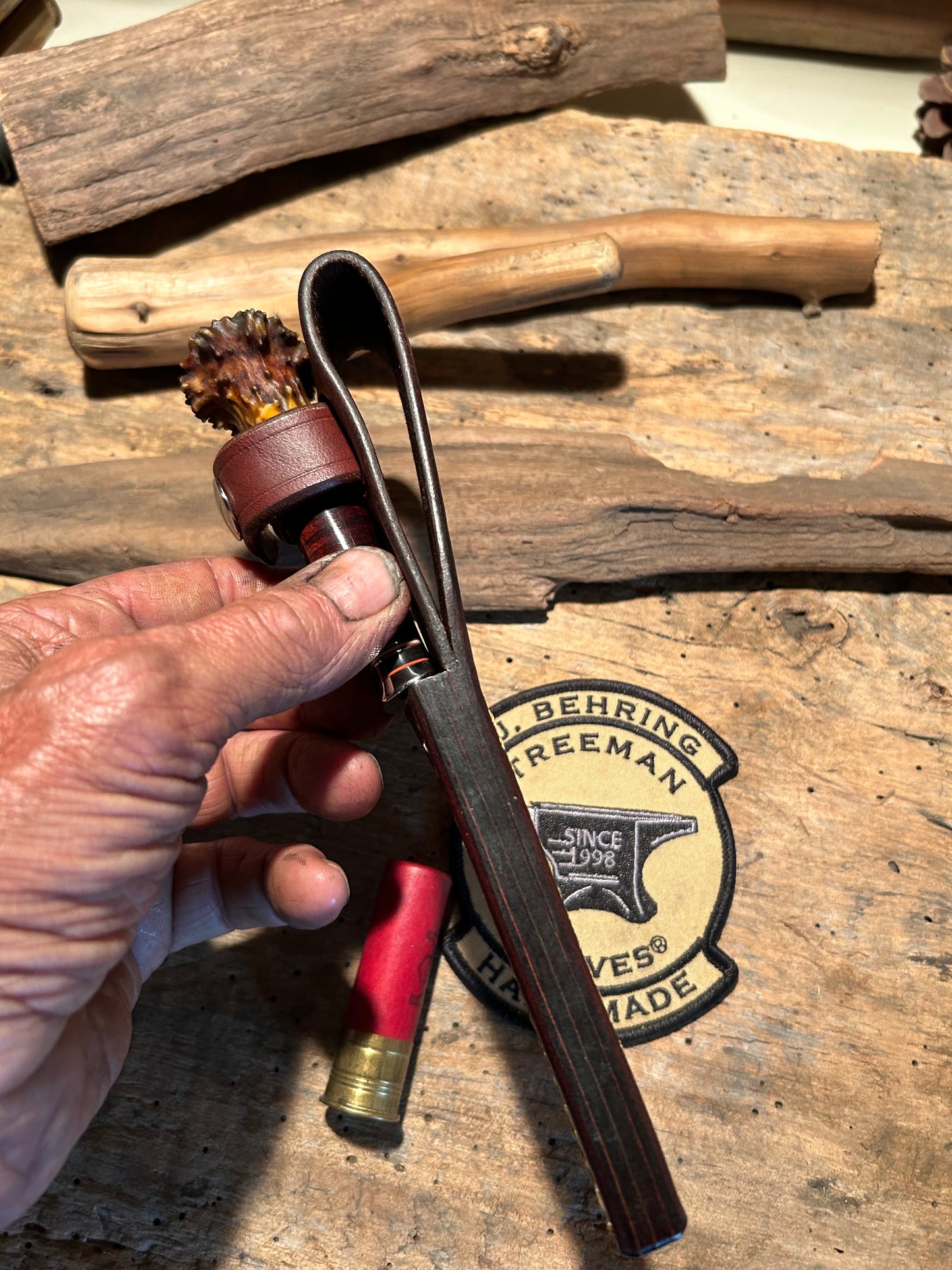 Treeman Michigan Trout Knife 3 1/2" Blade NS HH German Crown Stag