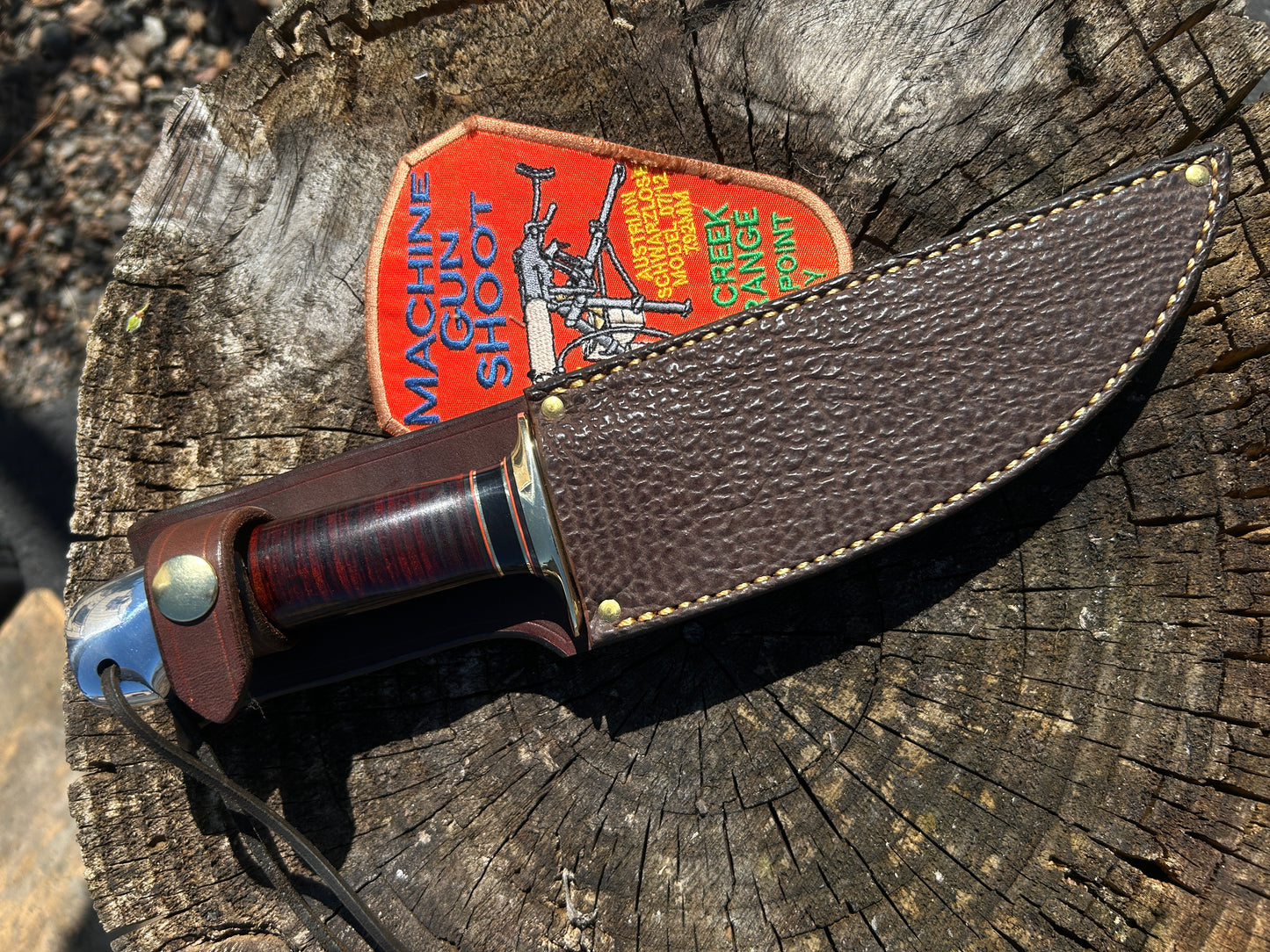 Treeman Double Skull Fighter Brass Guard  Horse Hide Aluminum Crows Beak Butt Shark