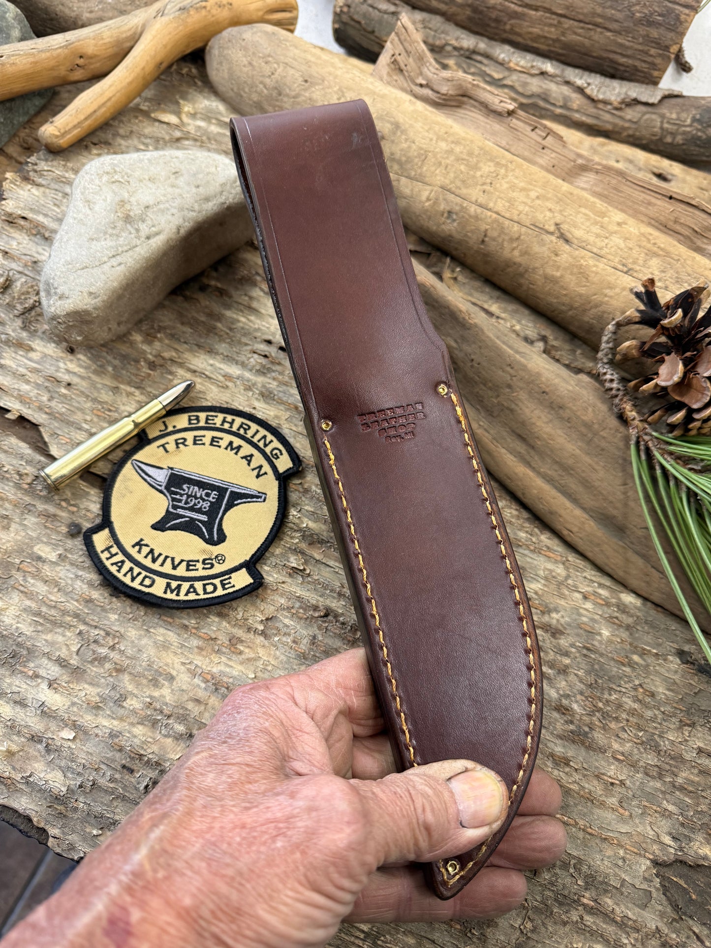 Treeman Hammer Mark Heavy Duty Sticker 6" Blade Crotch Stag Brass cap Butt