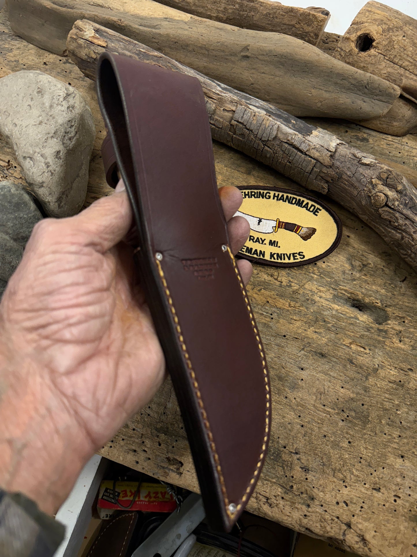 Treeman Fox River 5" Hammer mark Hunter Stag Handle