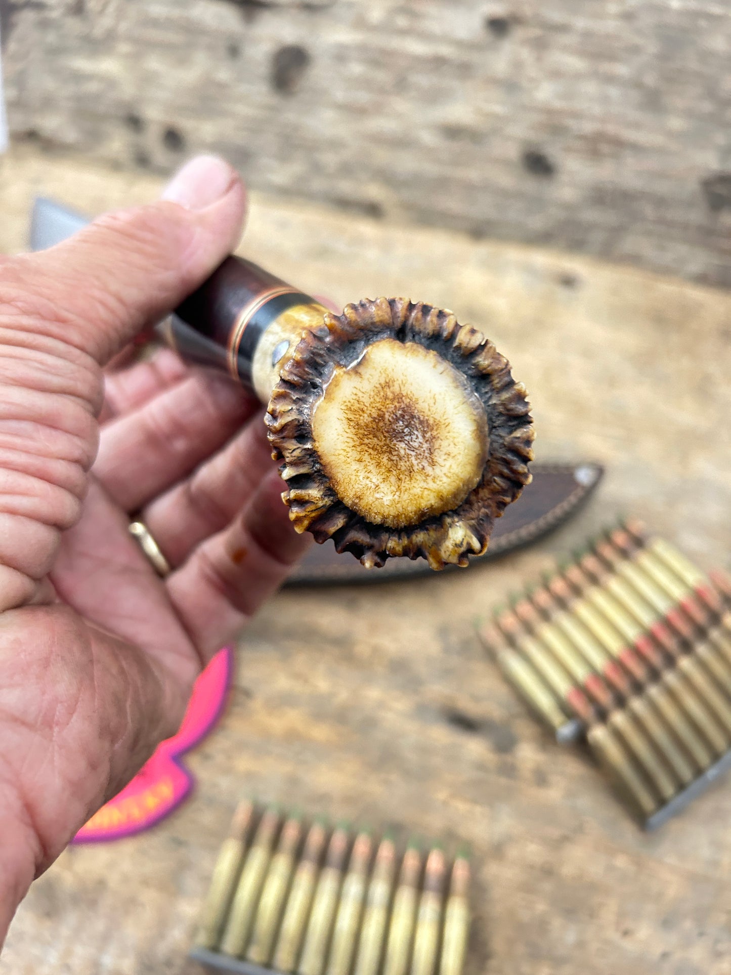 Treeman  Deer & Trout Horsehide Wisconsion vintage crown stag