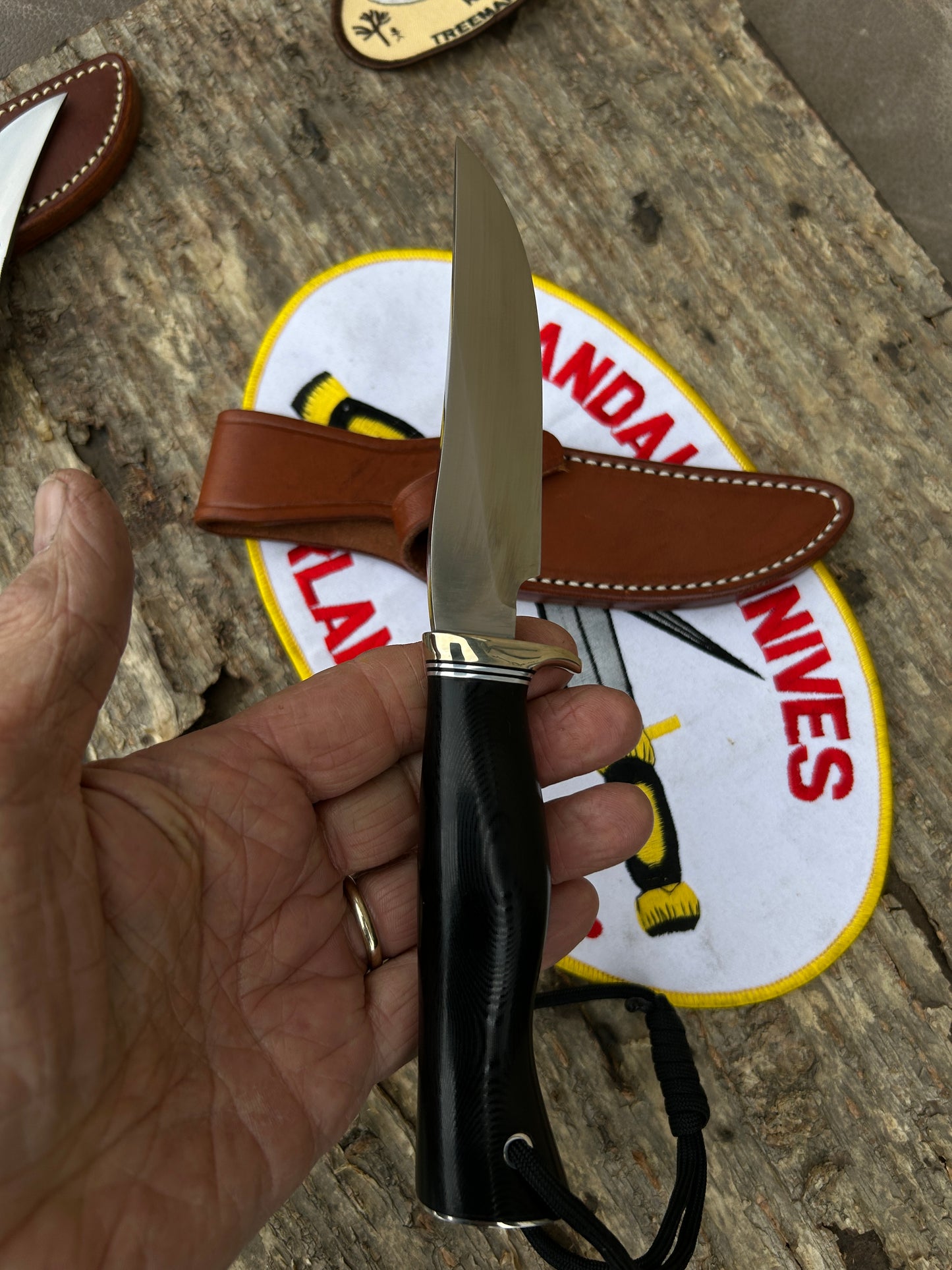 Randall Denmark Special Stainless 41/2" Blade NS, Black Micarta BP handle ,Lanyard hole, NS Butt Cap