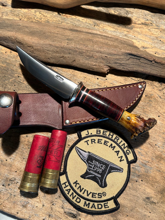 Treeman Michigan Trout Knife 3 1/2" Blade NS HH German Crown Stag