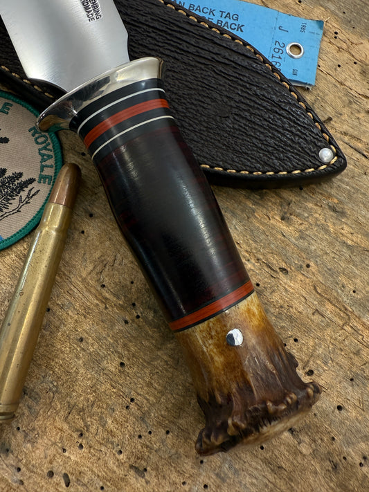 Treeman Special Hunter AEB-L Nickel Silver Horse Hide Crown stag Butt