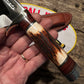 Randall Model 25-5 Trapper Stainless, Nickel , Red Stag Handle Aluminum Butt