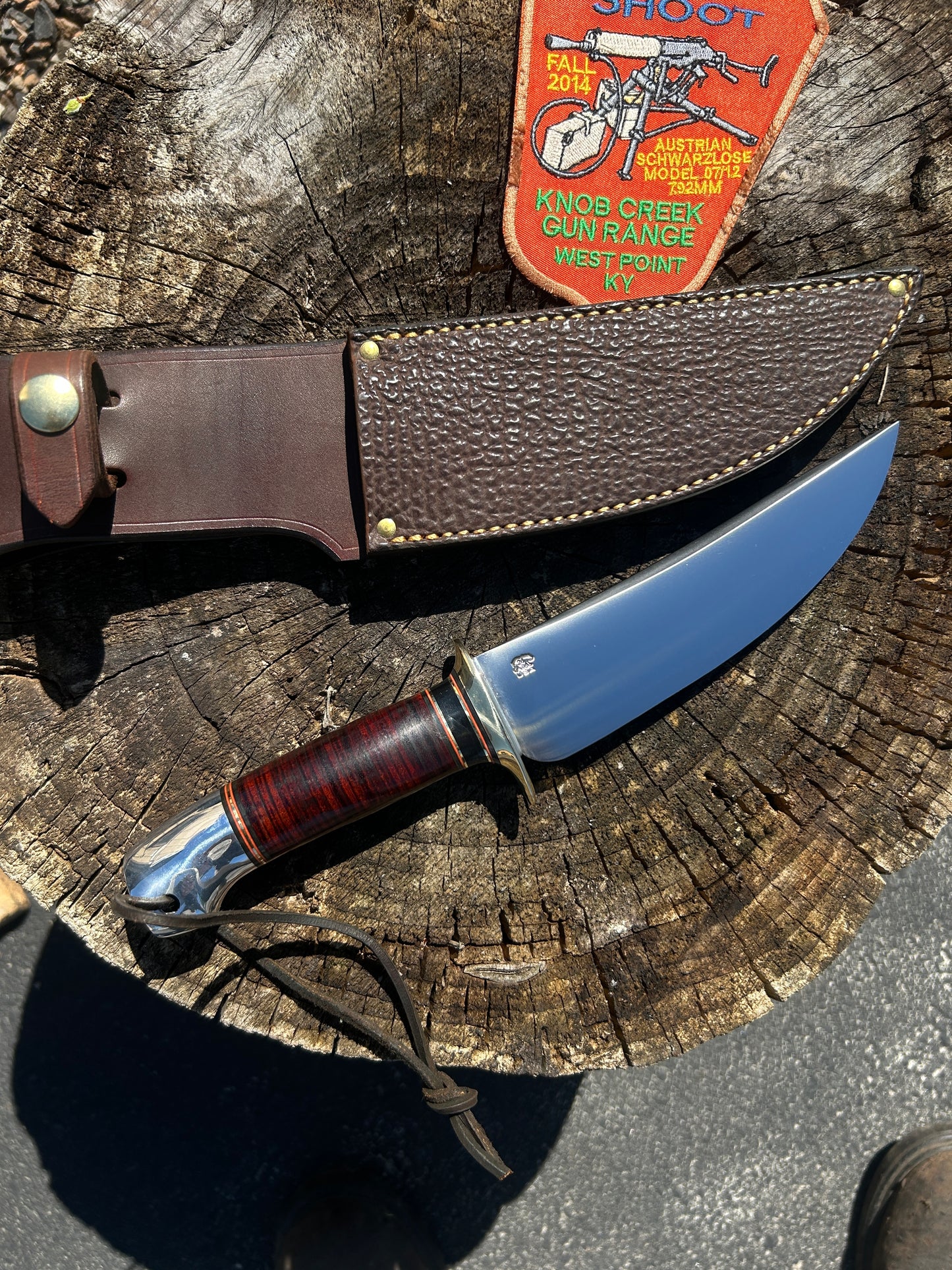 Treeman Double Skull Fighter Brass Guard  Horse Hide Aluminum Crows Beak Butt Shark