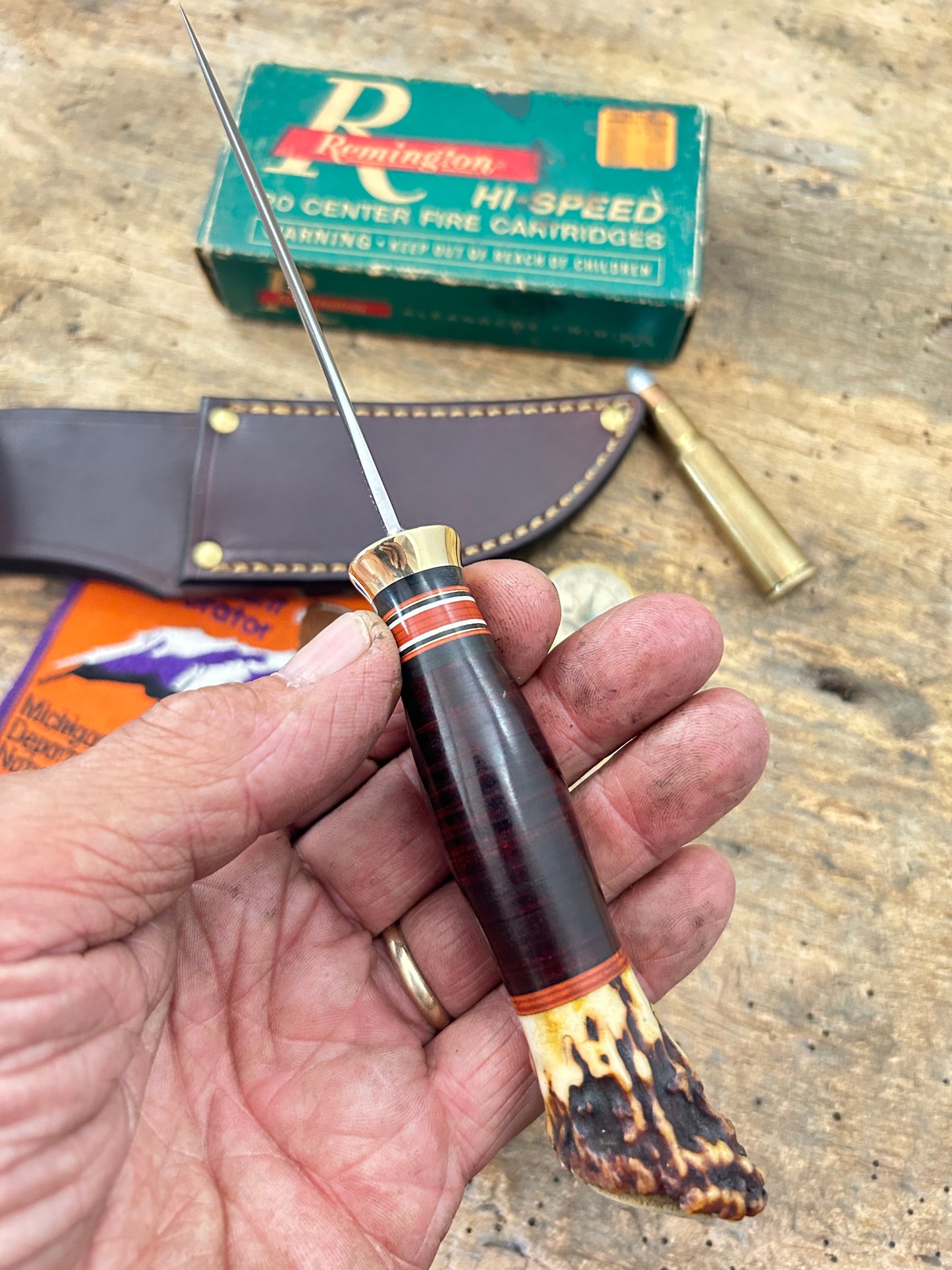 Treeman  Deer & Trout Horsehide Wisconsion vintage crown stag