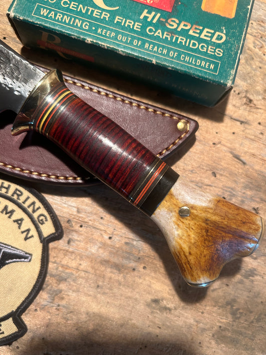 Treeman 6" Hammermark Woodcraft Hunter Brass Capped crotch Stag