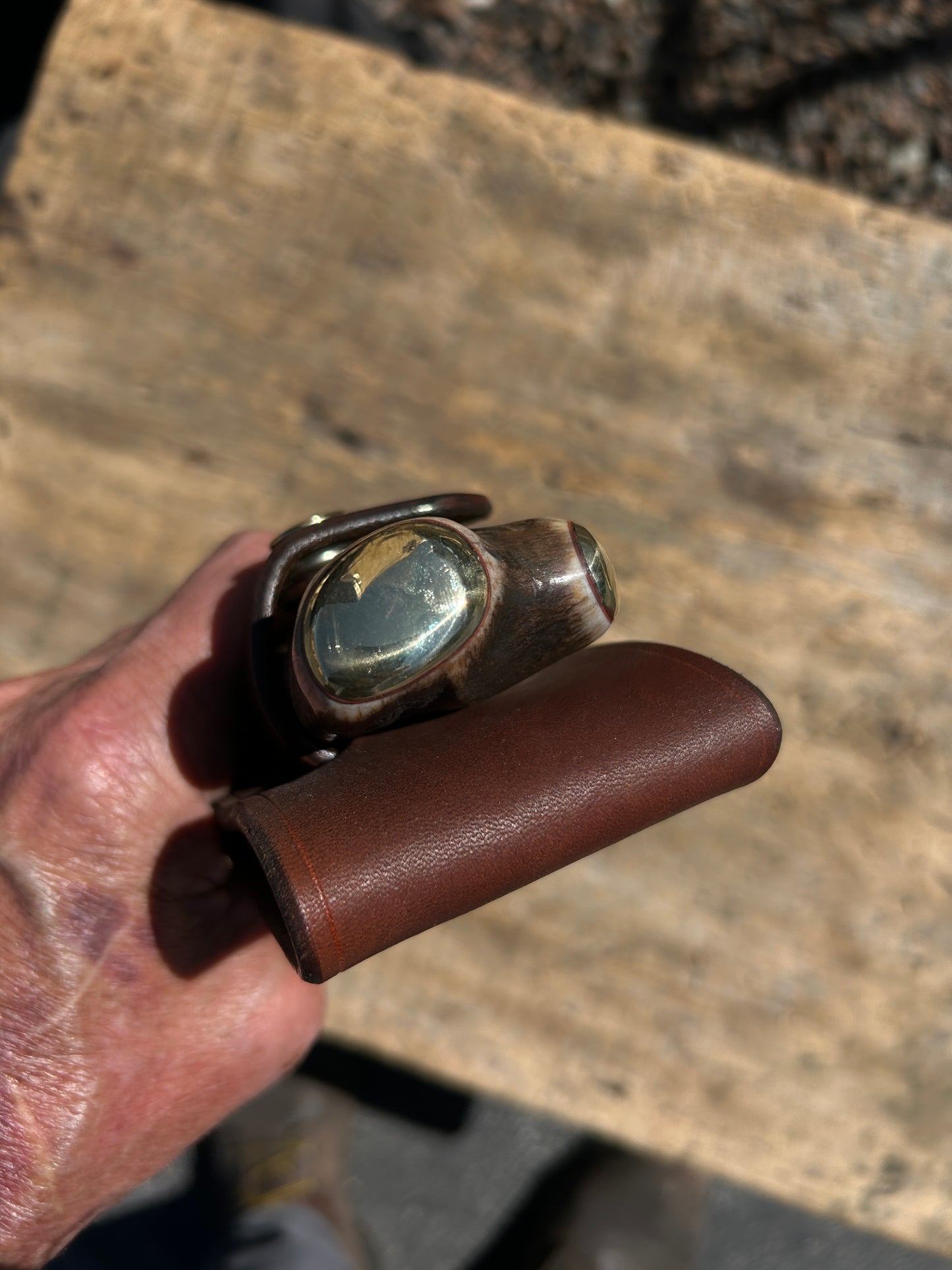 Treeman Big Woody Brass Guard and  Caps Shark Sheath