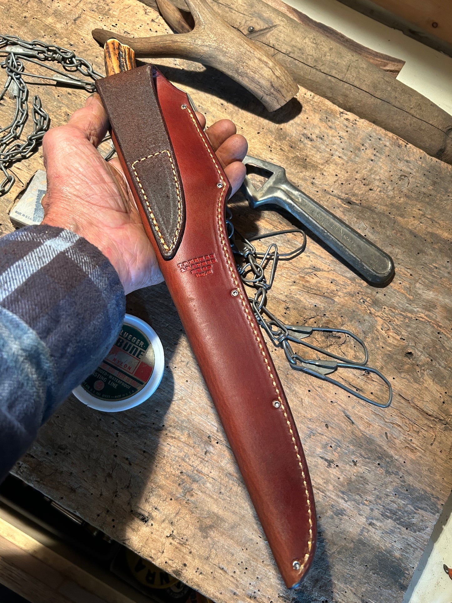 Treeman 9 " Filet Knife AEB-L Sambar Stag