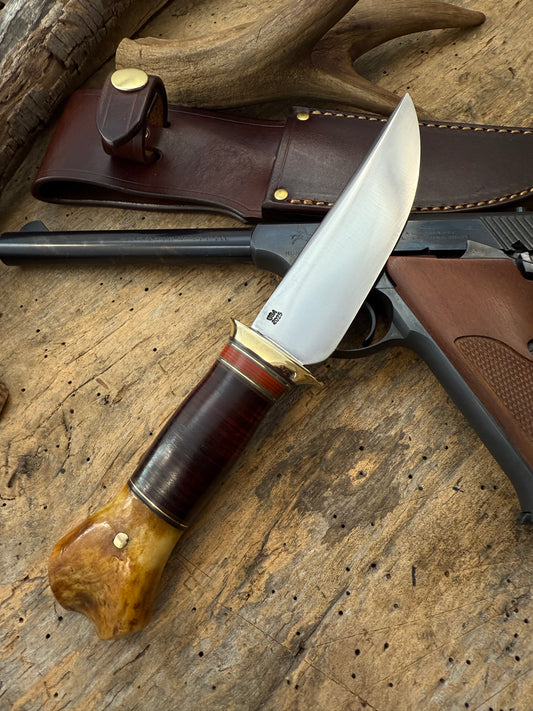 Classic Big Bay Hunter 4 5/8" Blade Horse Hide Crotch Stah