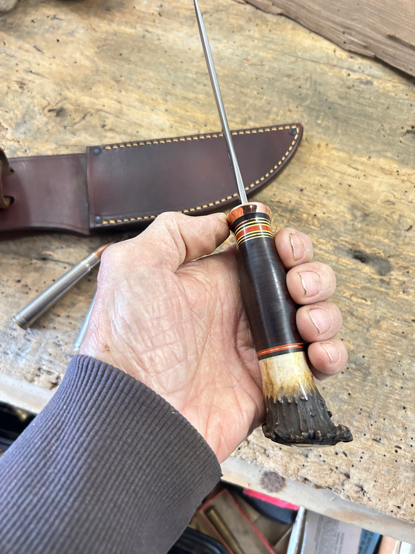 Treeman Big 6 Hunter Copper Horse Hide Crown Stag