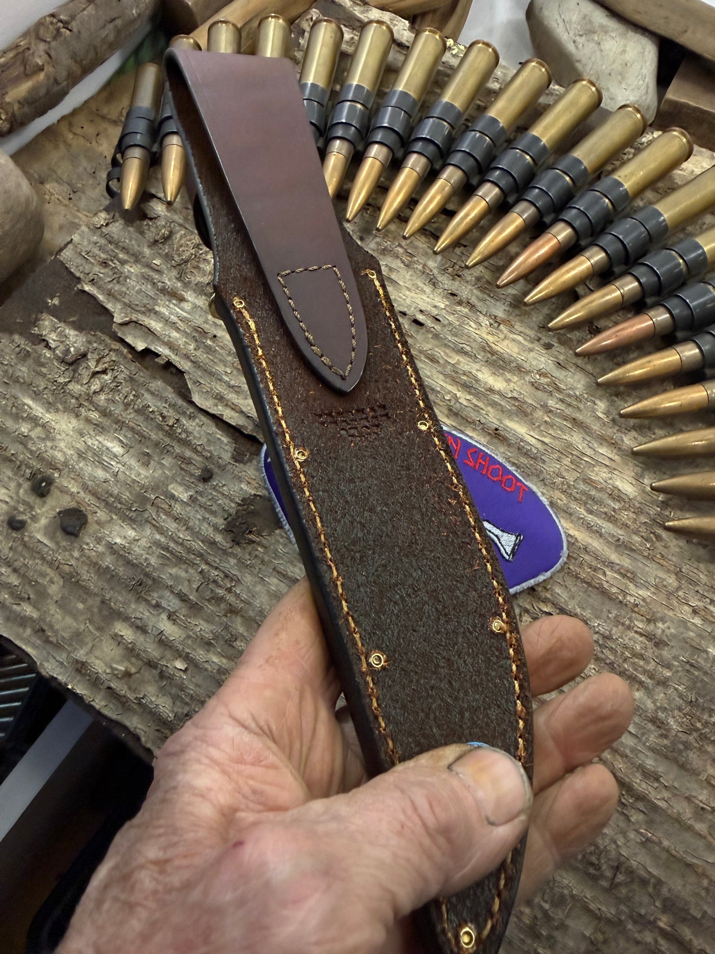 Treeman 7 1/2" Heady Duty Fighter Finger Grip Sambar Stag