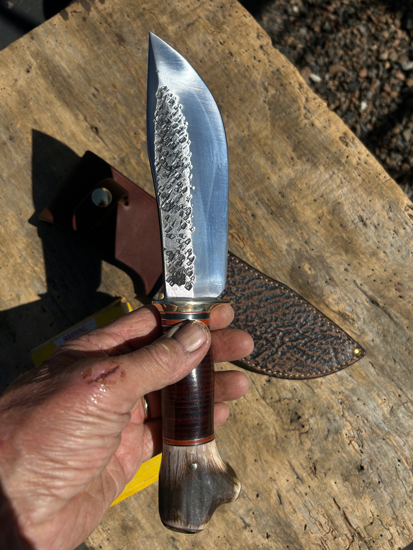 Treeman Big Woody Brass Guard and  Caps Shark Sheath