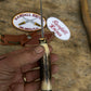 Randall Model 21 Little game 3 1/4" Carbon Blade Flat Top Brass guard Sambar Stag Brass Butt older knife Mint