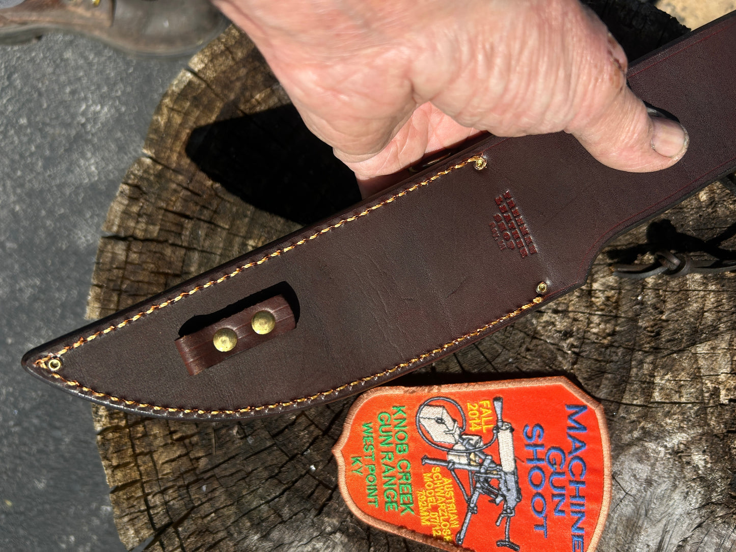 Treeman Double Skull Fighter Brass Guard  Horse Hide Aluminum Crows Beak Butt Shark