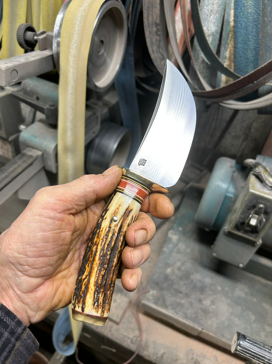 Treeman Copper Harbor Skinner AAA Sambar Stag Elephant Ear Sheath