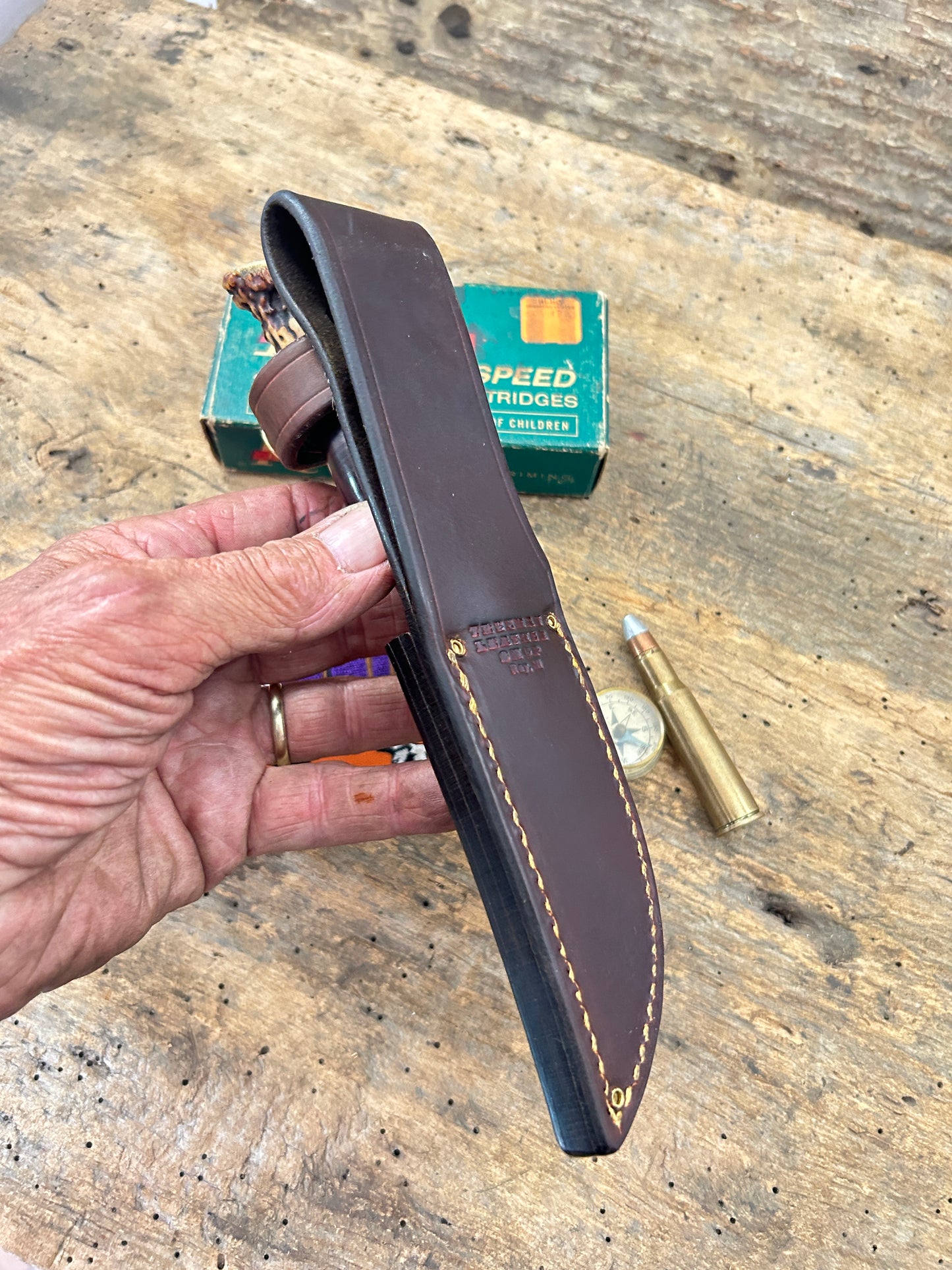 Treeman  Deer & Trout Horsehide Wisconsion vintage crown stag