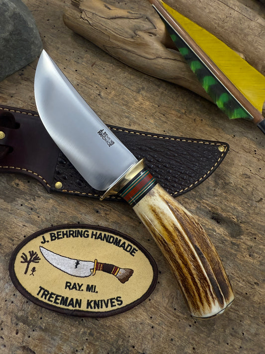 Fox River Hunter Snapping Turtle Sheath Killer Sambar Stag Carver