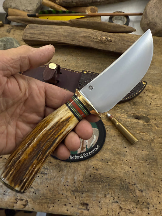 Fox River Hunter Snapping Turtle Sheath Killer Sambar Stag Carver