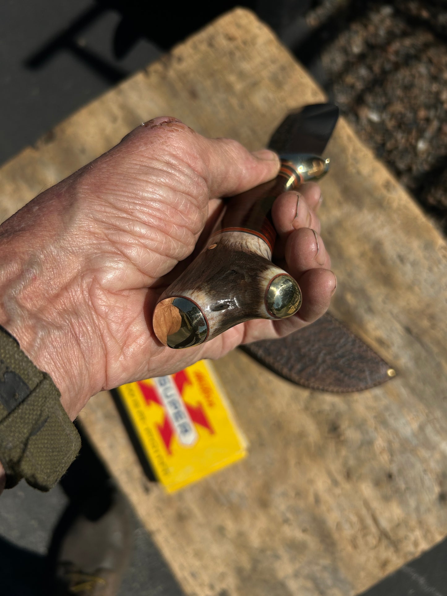 Treeman Big Woody Brass Guard and  Caps Shark Sheath