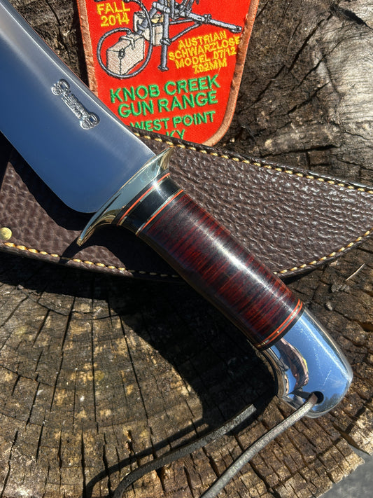 Treeman Double Skull Fighter Brass Guard  Horse Hide Aluminum Crows Beak Butt Shark