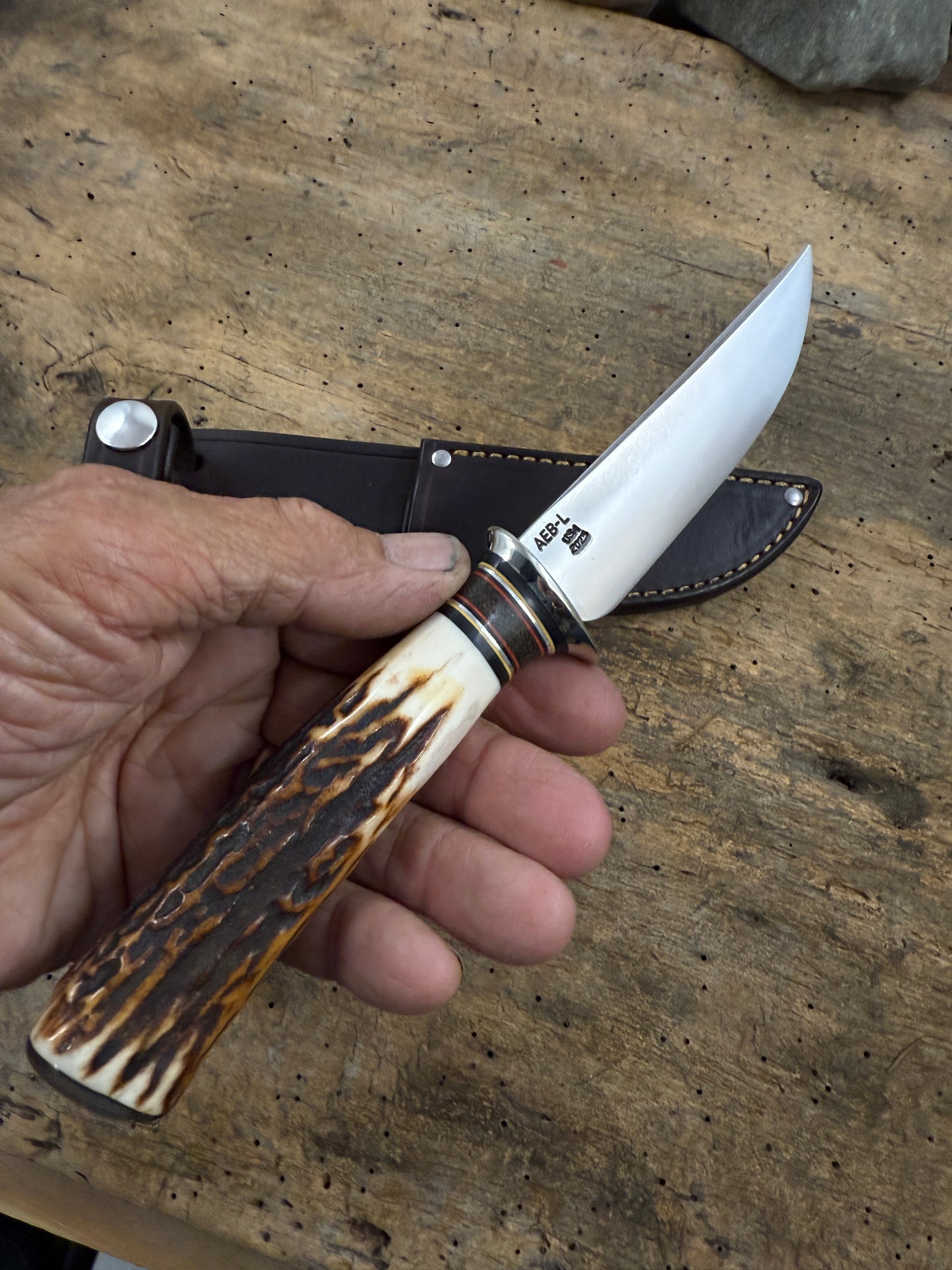 Deer & Trout 4 1/4" Blade AEB-L Stainless Sambar Stag Musk Ox .