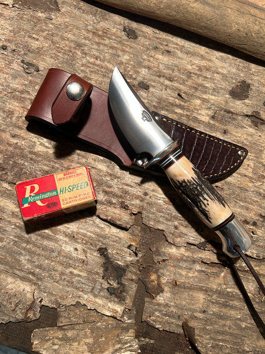 Treeman South Dakota Caper Stag Aluminum AEB-L Stainless Croc Sheath 5 options