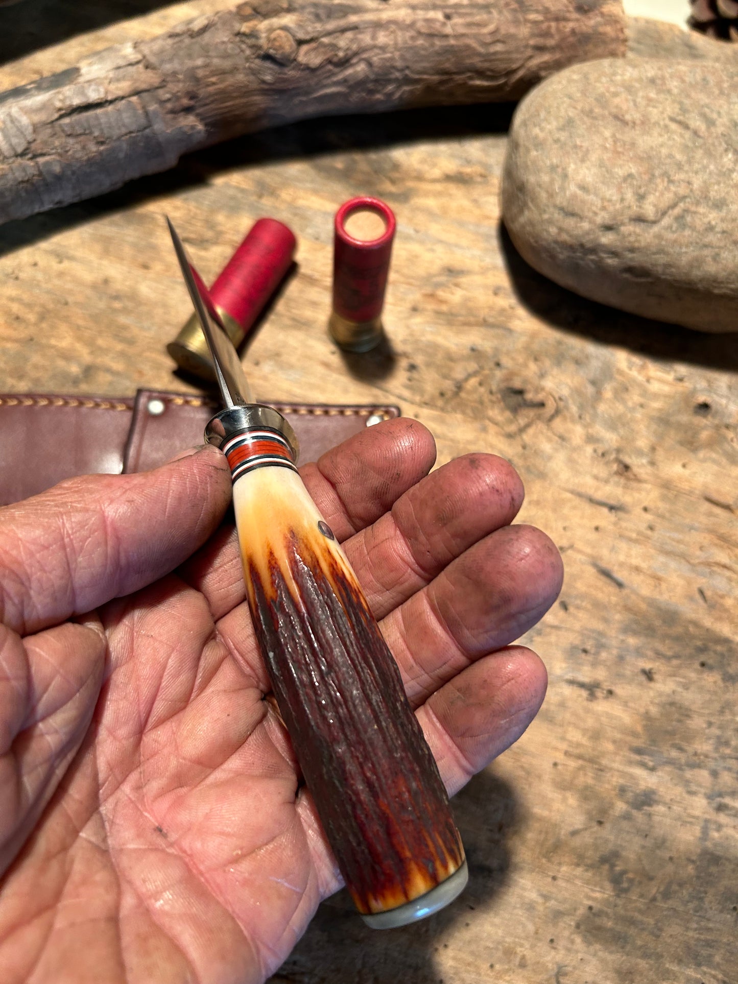 Treeman Killer Little Caper 2 3/4" Blade NS Red Stag Ox cap