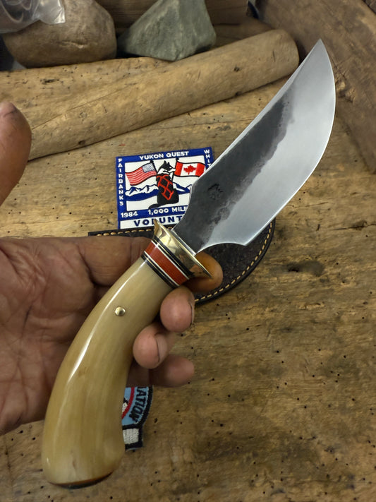 Treeman Musk Ox Semi Skinner Hammer mark Elephant Hide Sheath