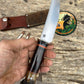 Treeman Bear & Trout Knife 1095  Crown Stag