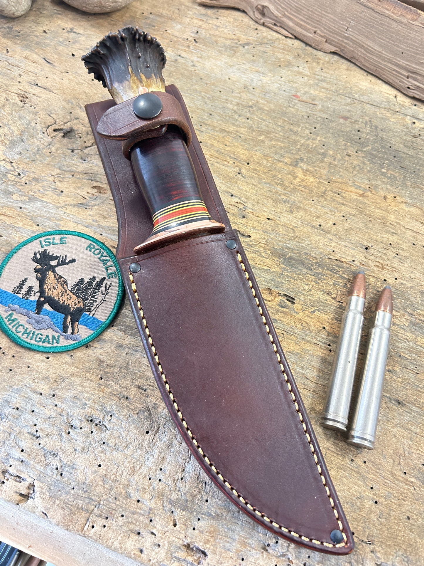 Treeman Big 6 Hunter Copper Horse Hide Crown Stag