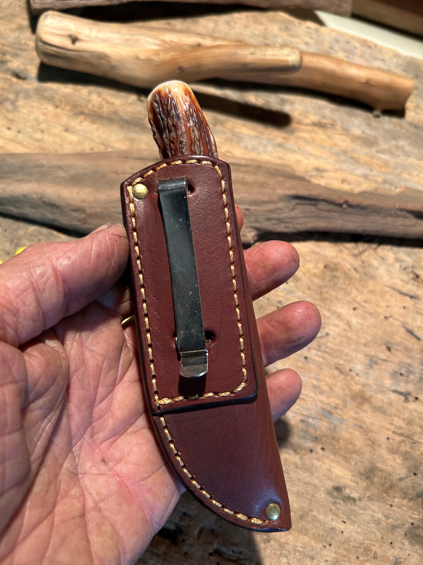 Treeman Pocket Caper 120 years old red stag AEBL Stainless