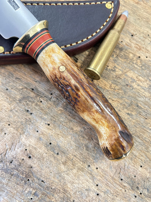 J.Behring Treeman Caper Brass Guard Sambar Stag  pinned butt cap