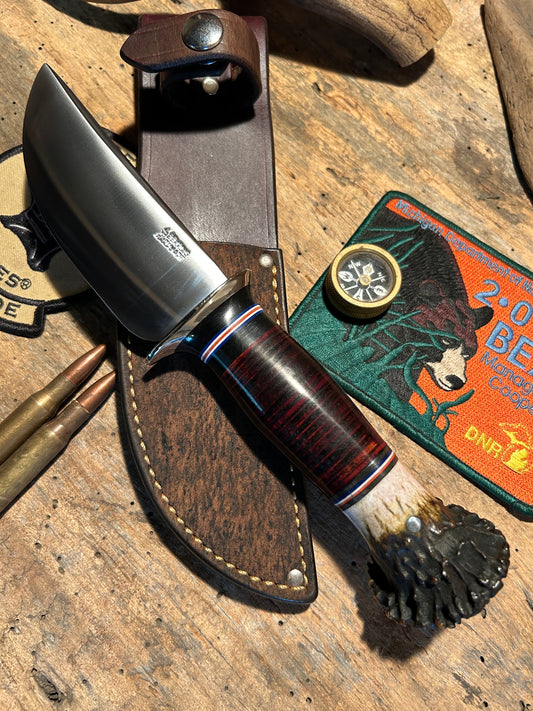 Treeman Iron Mt Hunter Forged 1095 NS Horsehide Crown Stag Giraffe