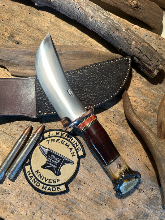 Treeman 6" Copper Woodcraft Horse Hide Crown Stag Shark Sheath