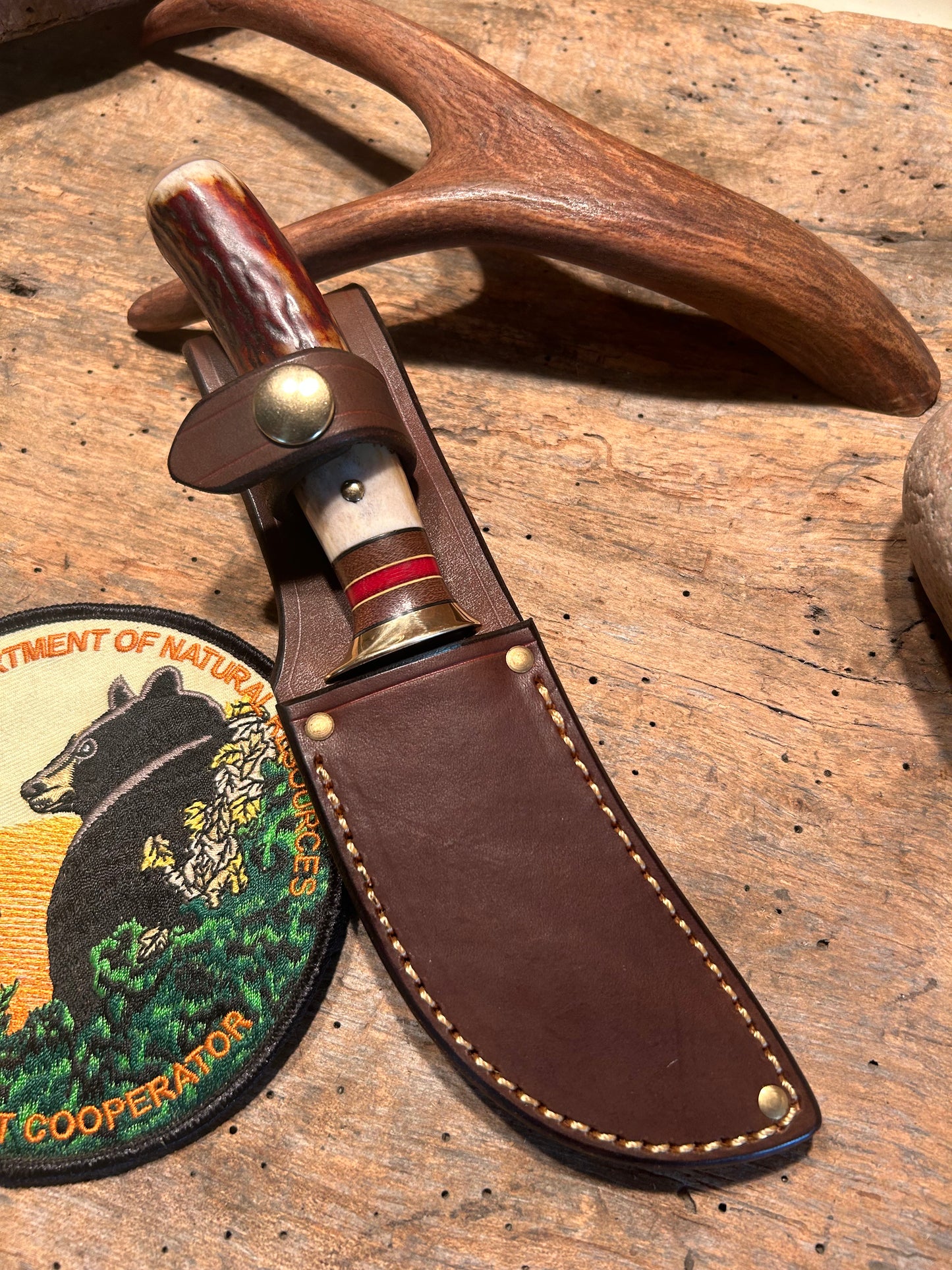 Treeman Woody AEB-L 3 3/4" blade 120 Year Old Stag Ox Butt Cap