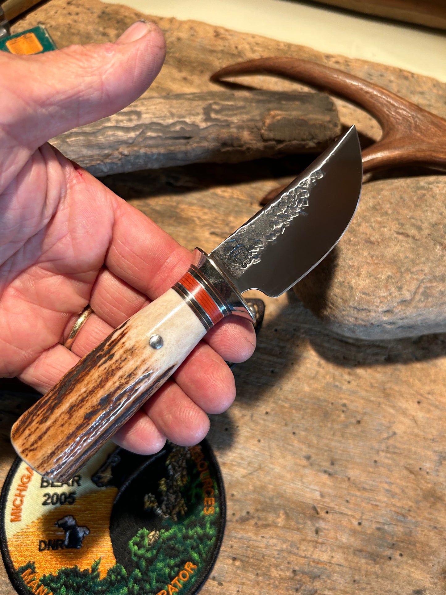 Treeman Heavy Duty South Dakota Caper Hammer Mark Stag Compass Shark Sheath