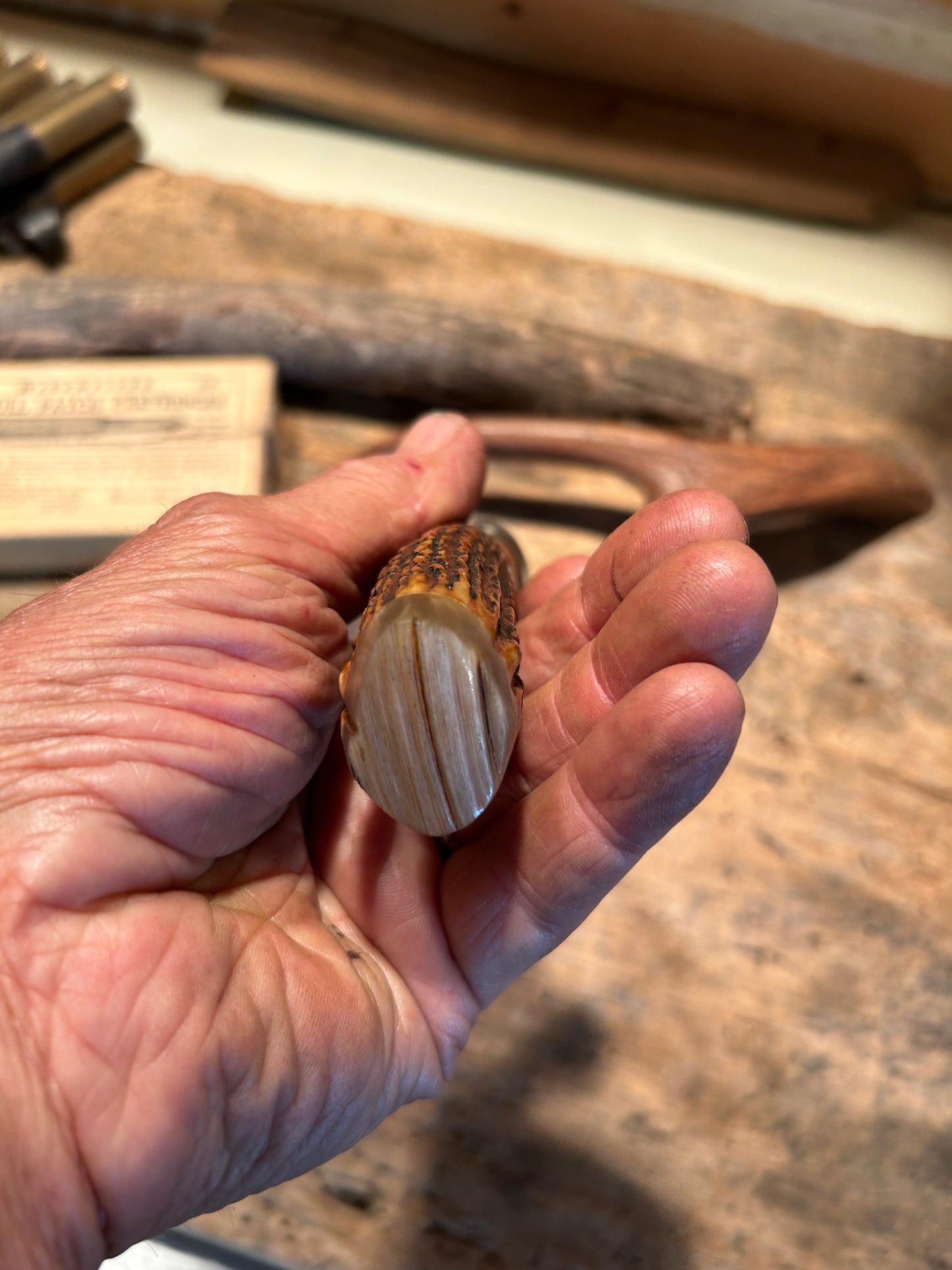 Treeman Small Hunter NS Stag carver Ox Butt Cap