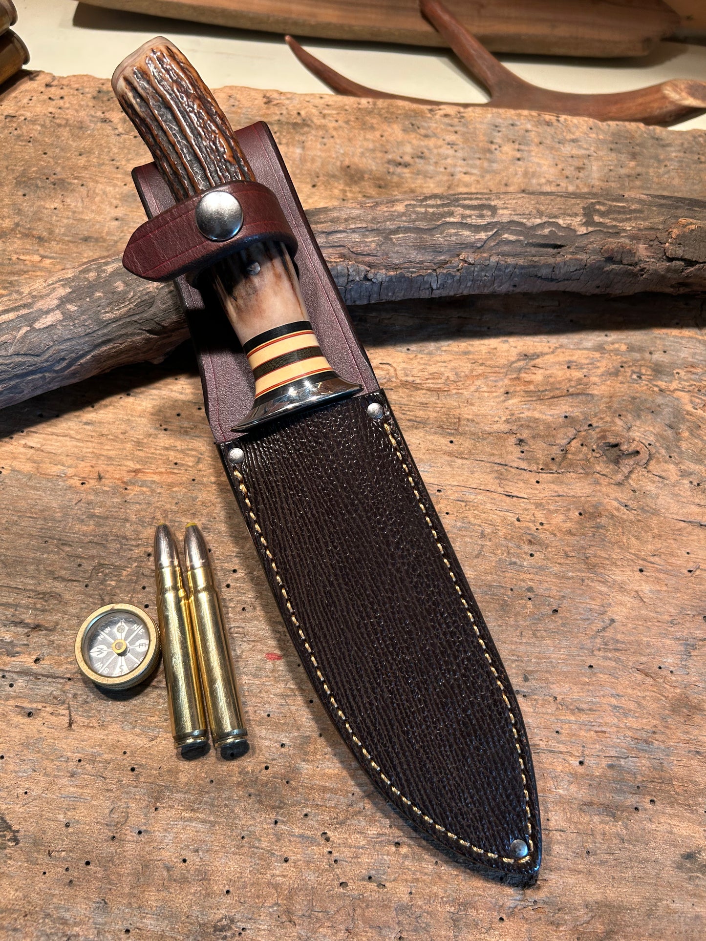 Treeman Special Hunter AEB-L Premium Sanbar Stag Ox Cap Shark Sheath