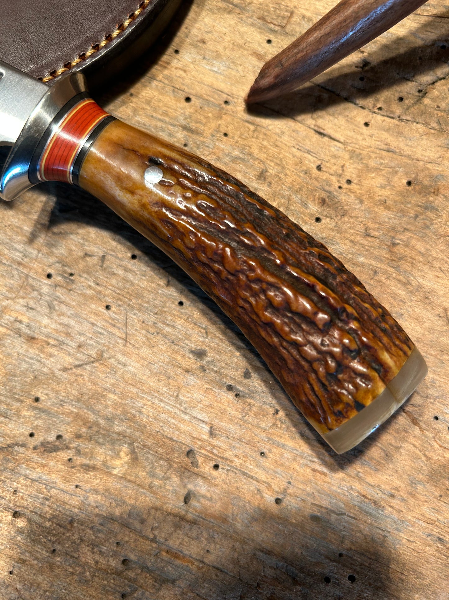 Treeman Small Hunter NS Stag carver Ox Butt Cap