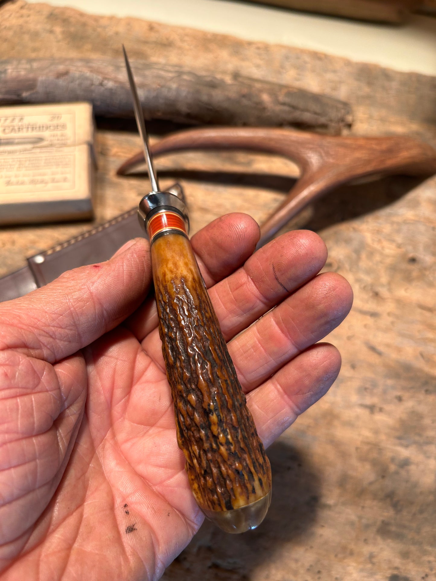 Treeman Small Hunter NS Stag carver Ox Butt Cap