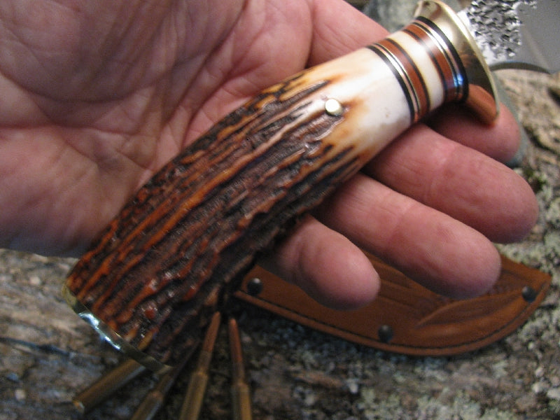 Alaskan Drop Point Hammermark Red Stag