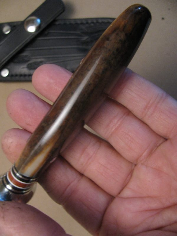 Behring Made Treeman Trout & Deer Fossil Walrus Ivory