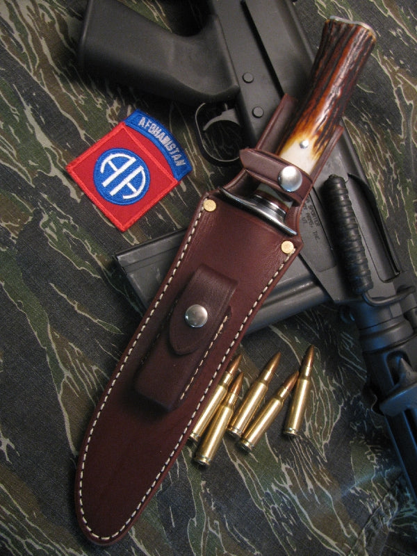 J. Behring Made  Old School Red Stag double skull Fighter