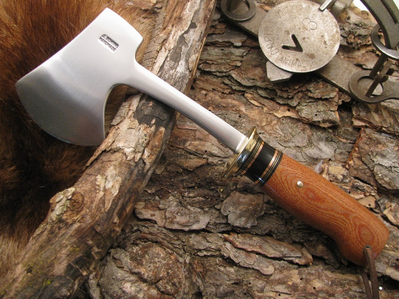 Treeman Hunters Axe Brown/Gold Micarta