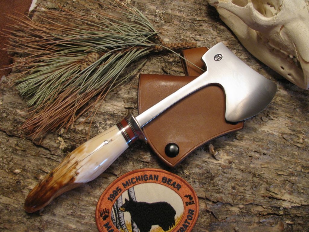Hunters Axe  Ivory Hippo Tooth handle